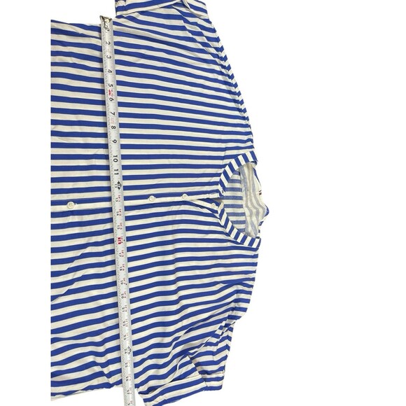 Tommy Hilfiger Women’s XXL Blue White Vertical Stripe Button Front Blouse Top - Picture 11 of 14